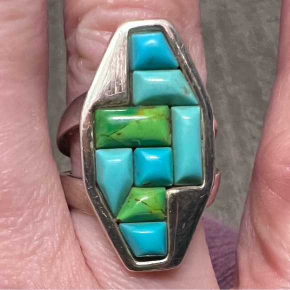 925 Sterling Silver And Turquoise Ring - Picture 1 of 2